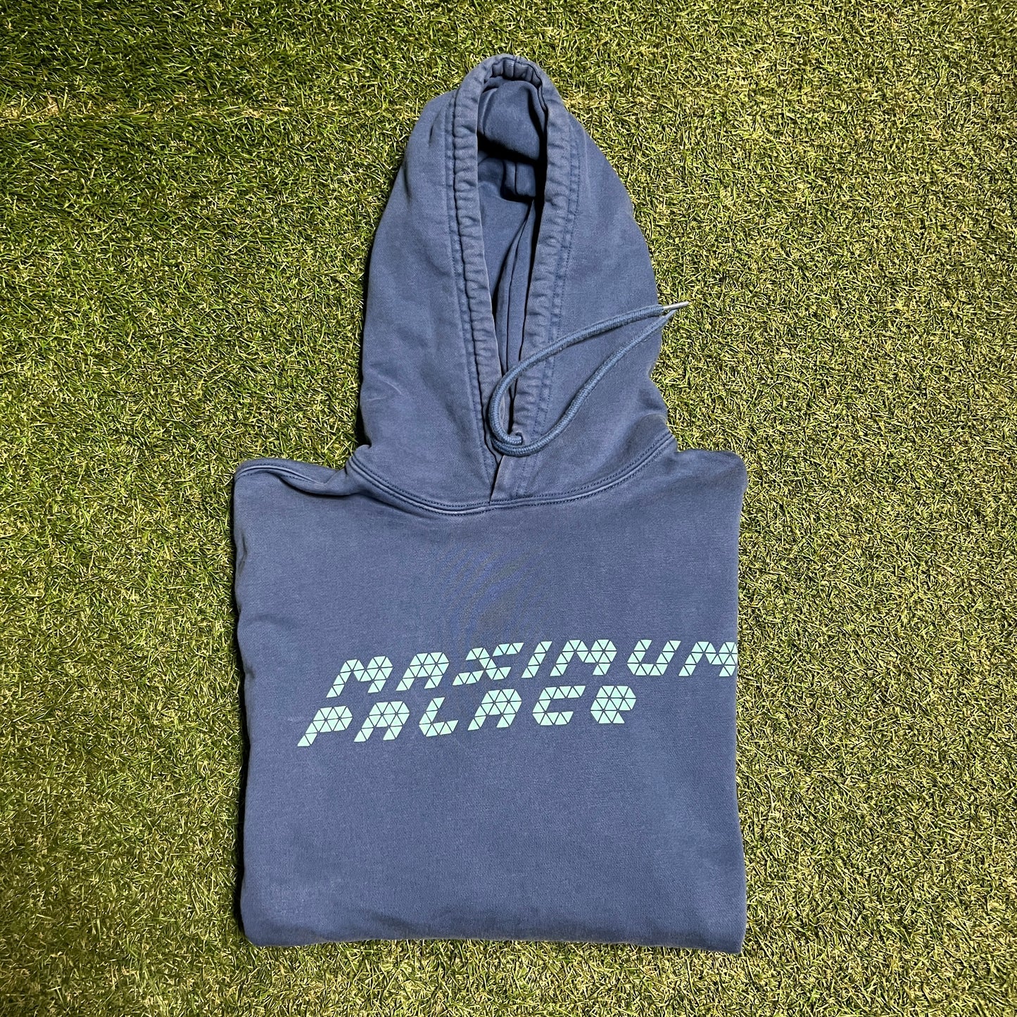 Palace Maximun Blue Hoodie Size Small USED x12759