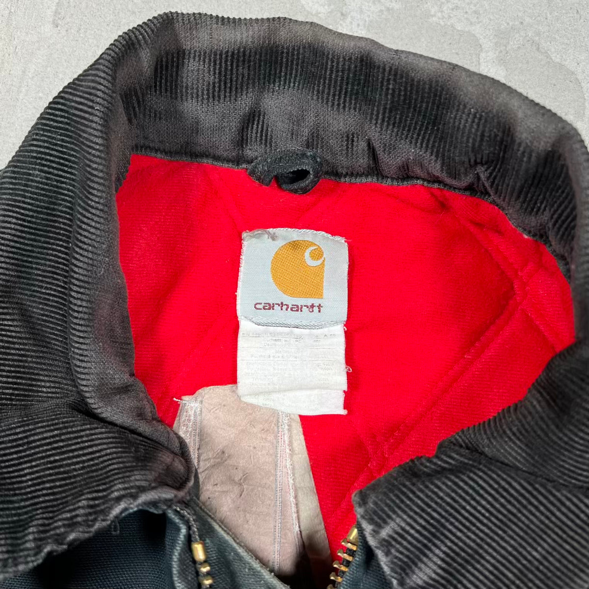1990s Carhartt Santa Fe Workwear Crane Transport Zip Up Black Jacket Size Large USED v20451