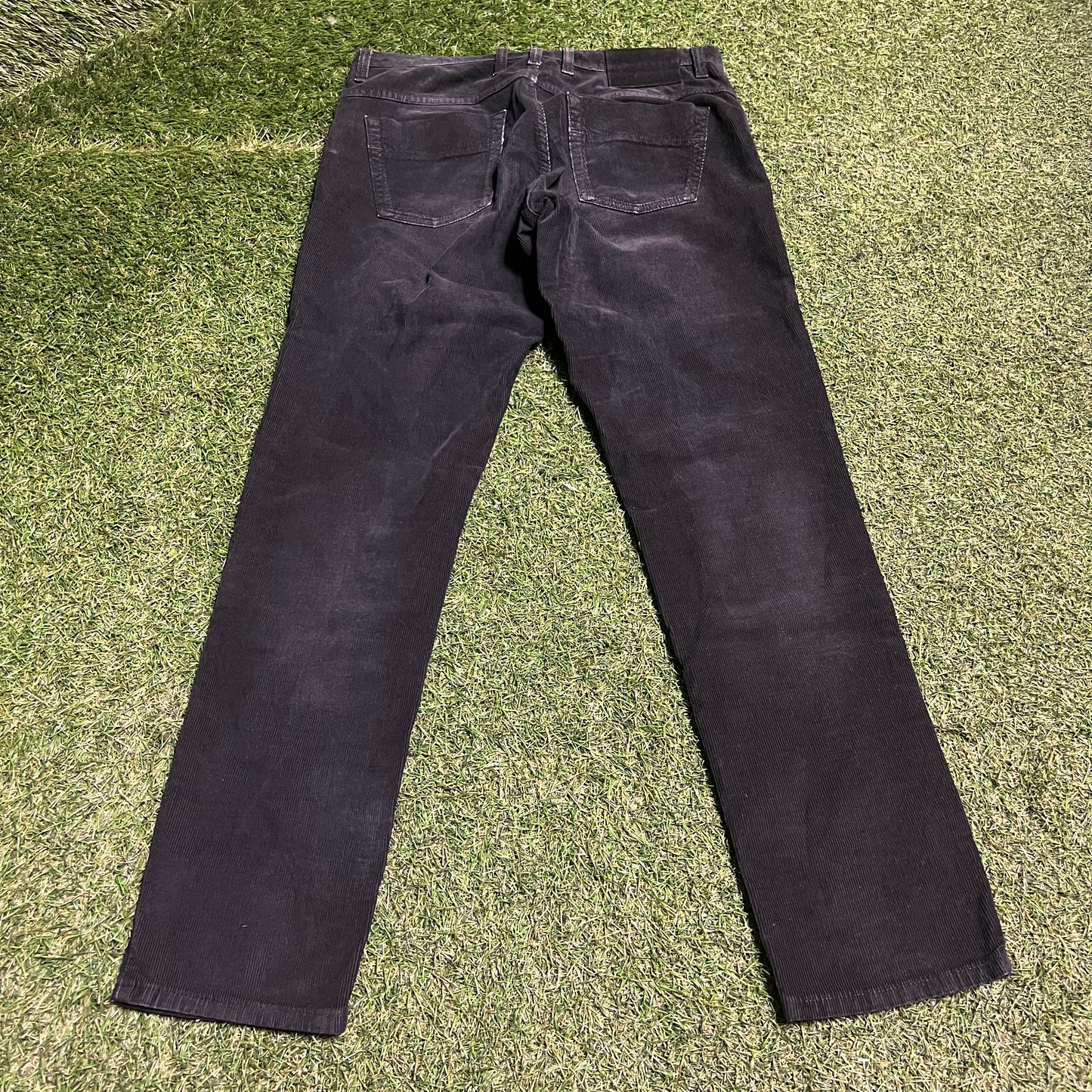 Gucci Black Corduroy Pants Size 44 (mens 30) USED x12780