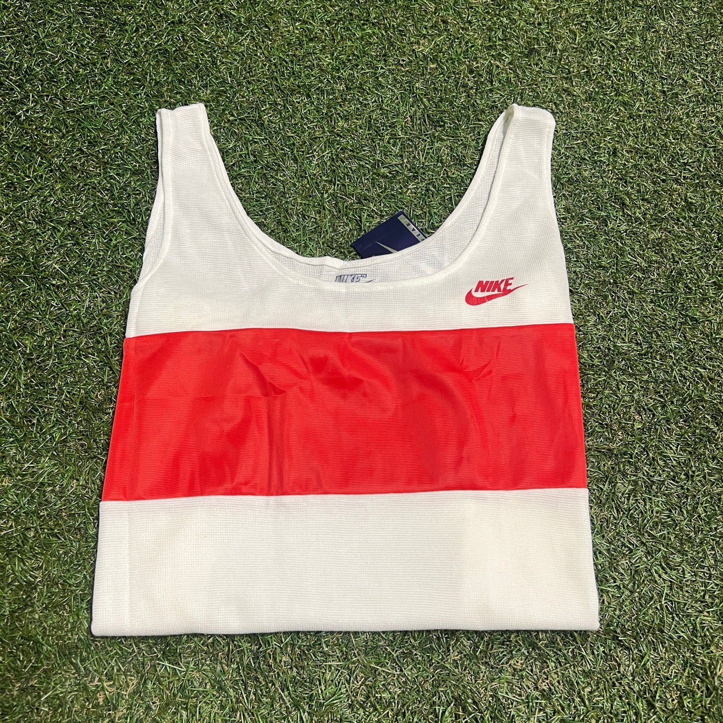 1990s Nike Womens White Tank Top Size XL NEW v15304