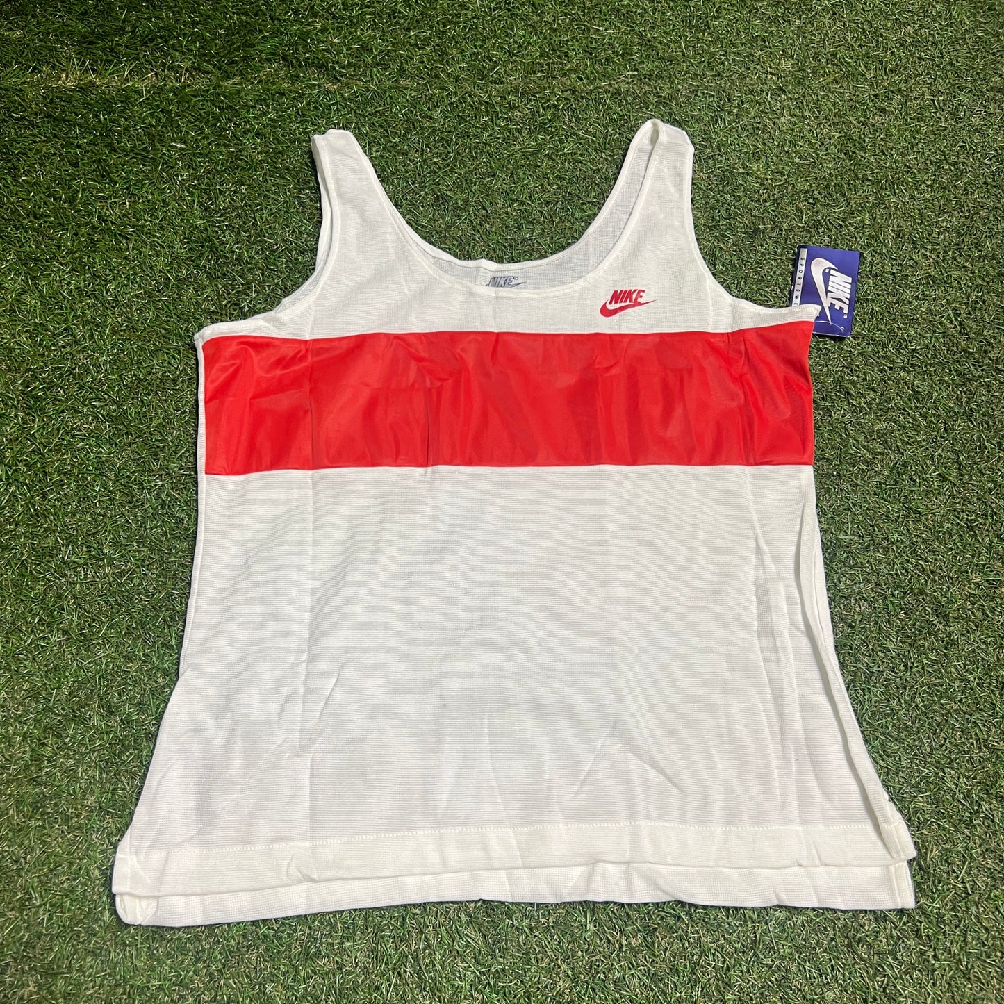 1990s Nike Womens White Tank Top Size XL NEW v15304