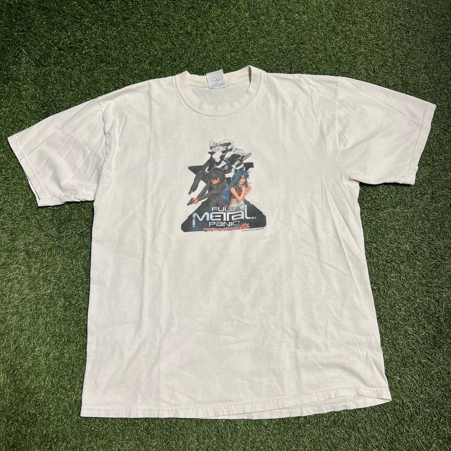1990s Full Metal Panic Promo White Tee Size XL USED v15342