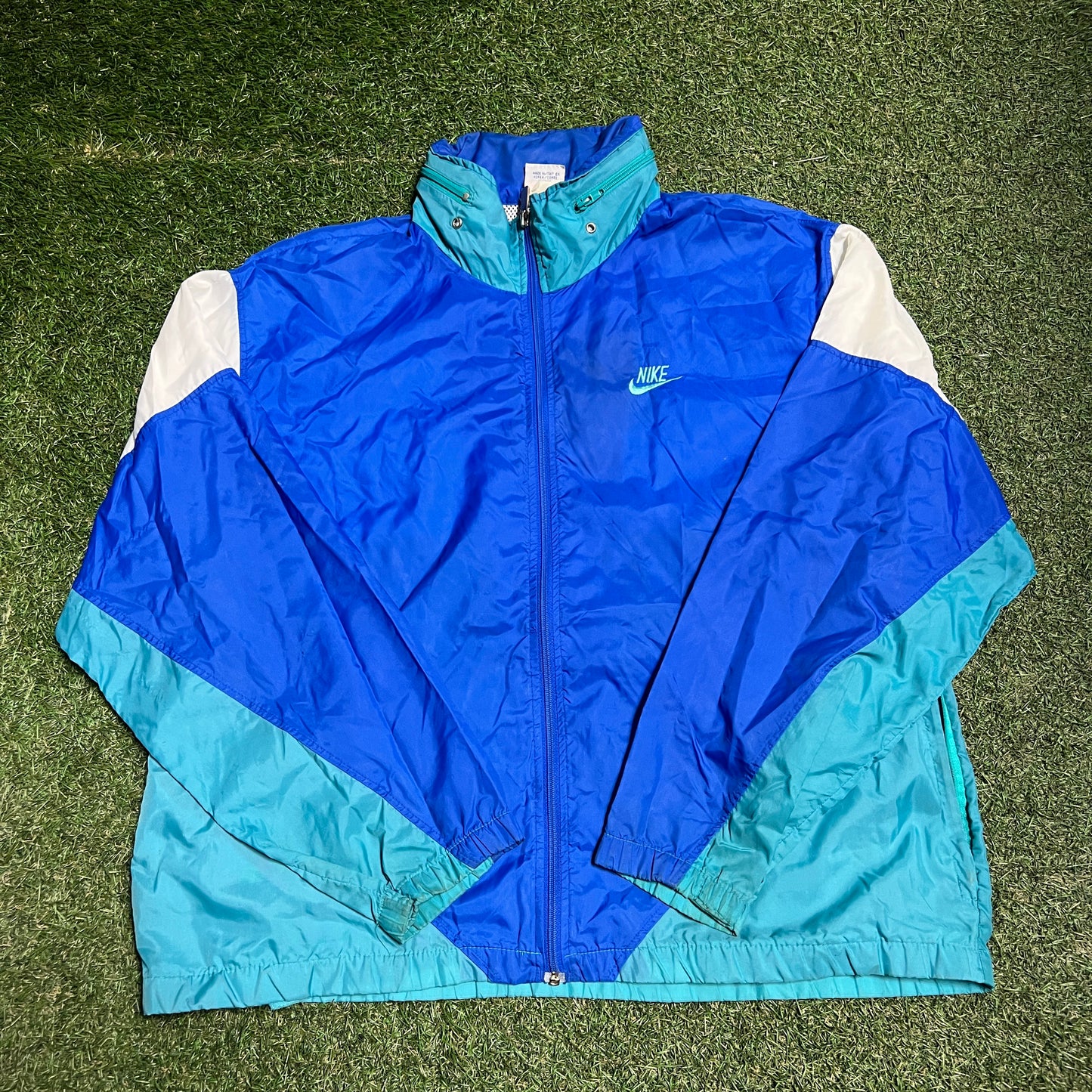 1980s Blue Nike Windbreaker Size Large USED v15334
