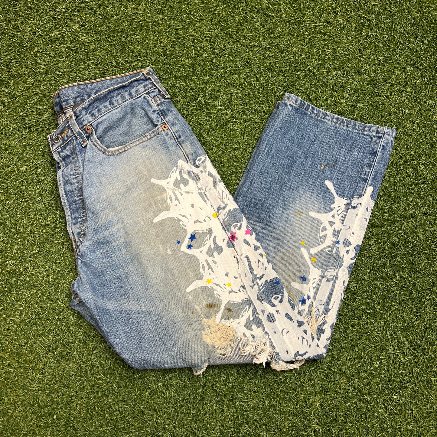 Sp5der web denim jeans Size 32 NEW x9780