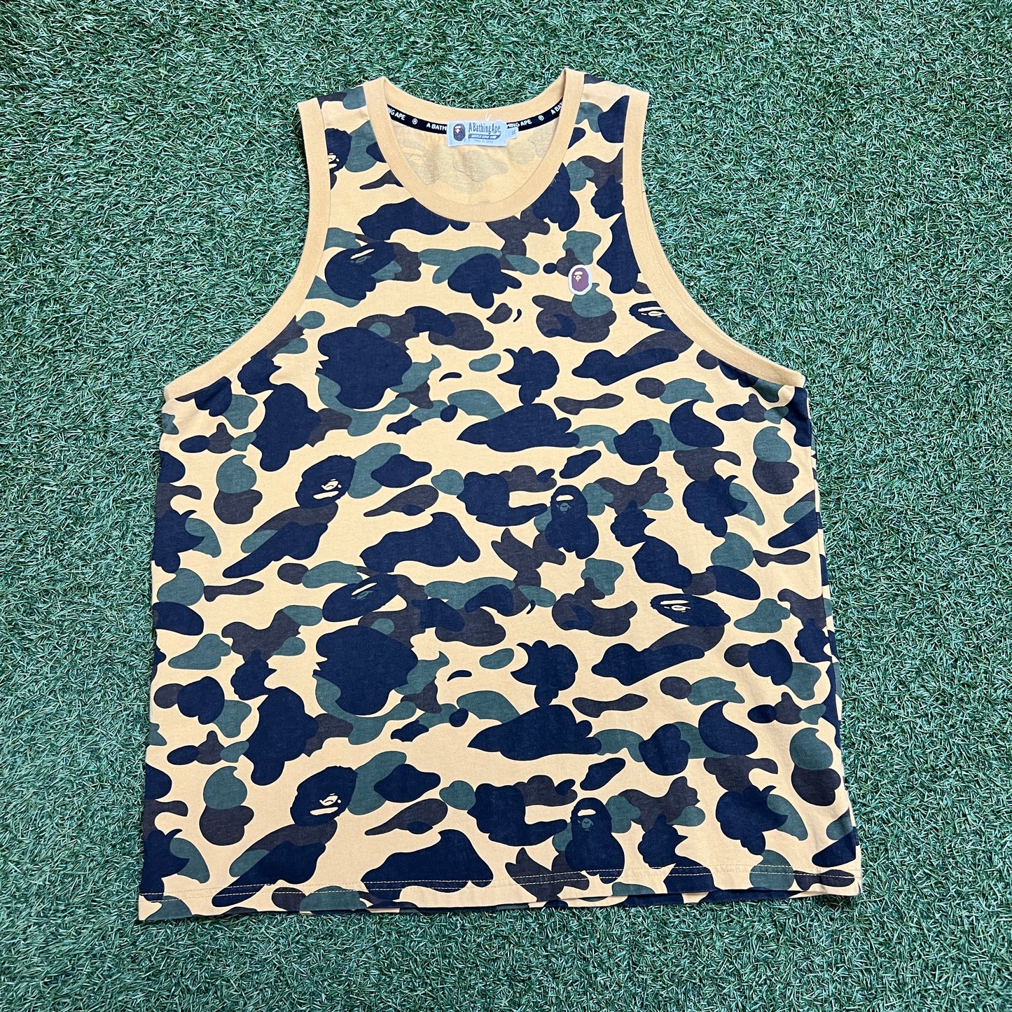 Bape A Bathing Ape Camo Tank Top Size XXL USED x8614