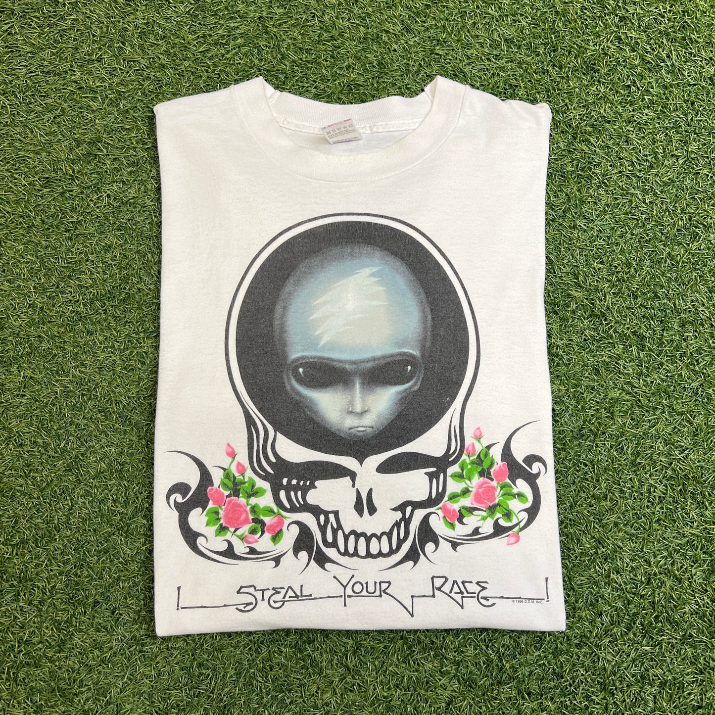 Grateful Dead Alien 1996 Steal Your Race Tee Size Large USED v8778