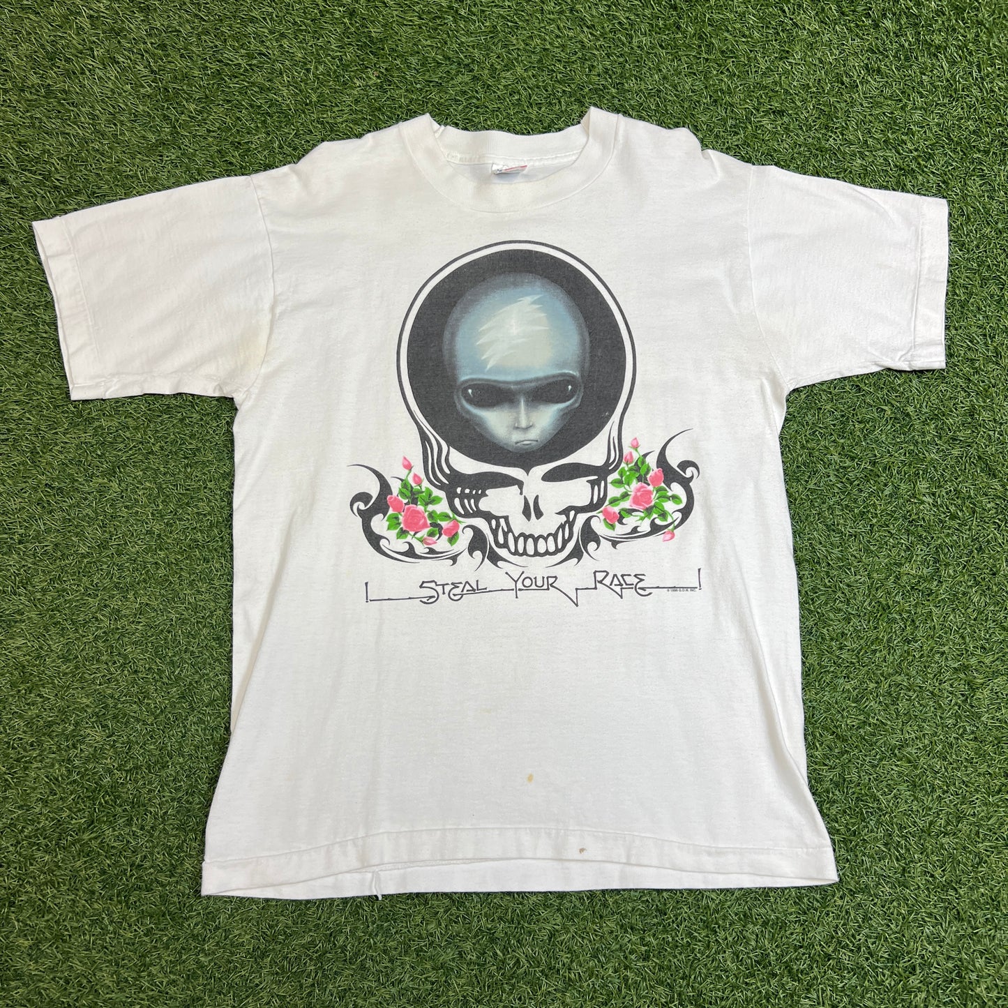 Grateful Dead Alien 1996 Steal Your Race Tee Size Large USED v8778