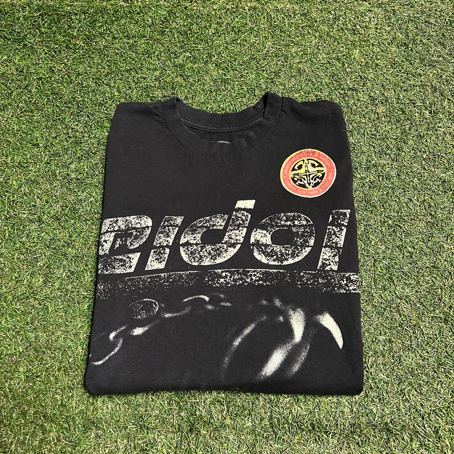 Travis Scott Utopia Metlife eldol Black Cropped Longsleeve Size Medium USED x12861