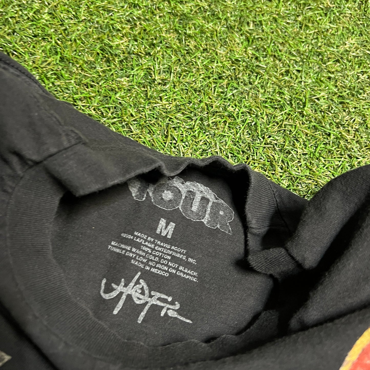 Travis Scott Utopia Metlife eldol Black Cropped Longsleeve Size Medium USED x12861