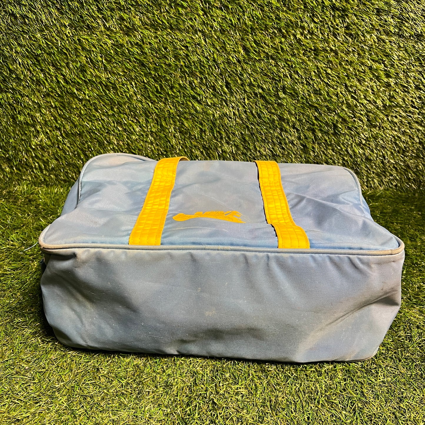1980 Nike Headquarters Vist Blue/Yellow Mini Duffle Bag USED v15302