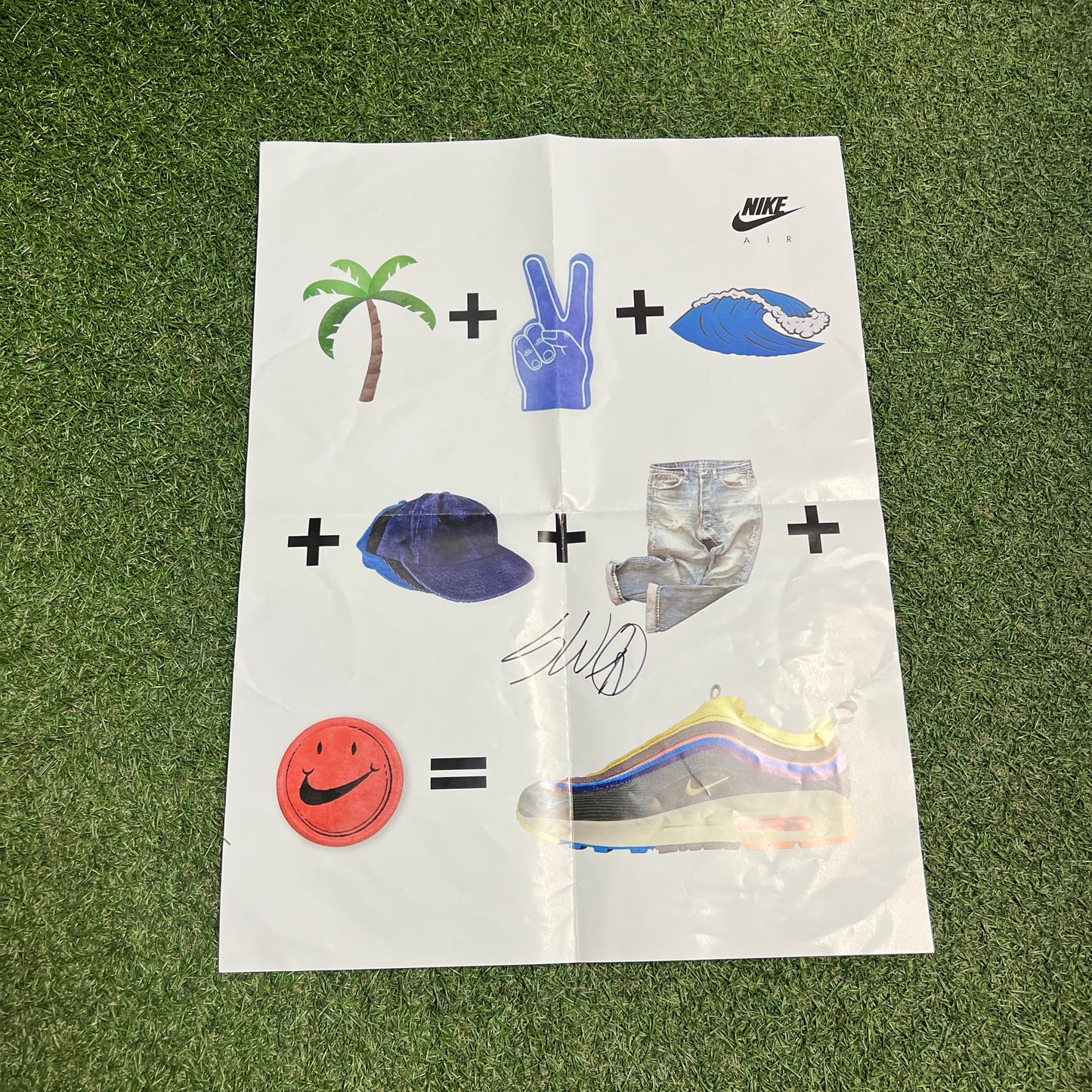 Air Max Day Sean Wotherspoon Poster SIGNED One Size USED x12724