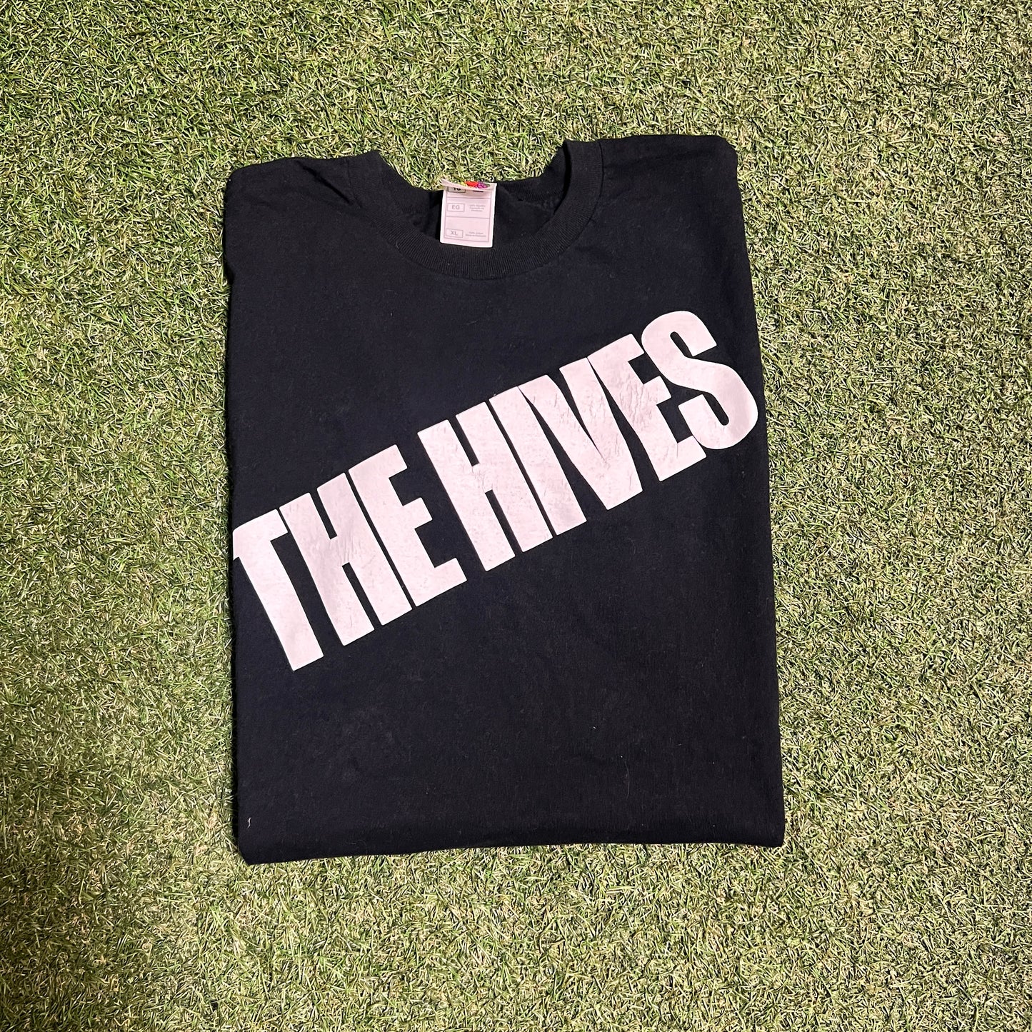 Y2K The Hives Black Band Tee Size XL USED v15400
