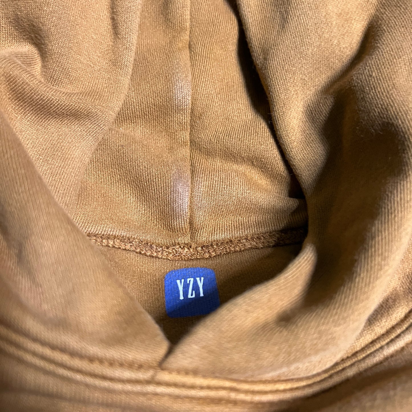 Yzy Gap Brown Double Layered Hoodie Size Medium USED x11857
