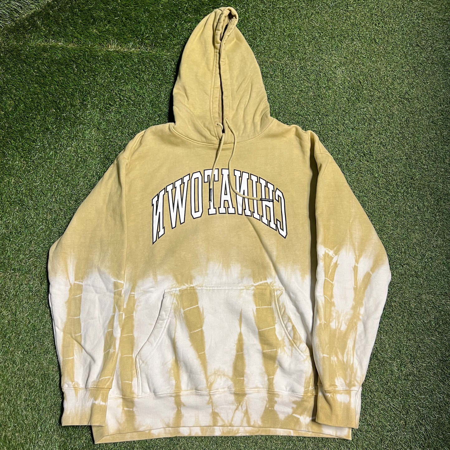 Chinatown Market Tan Tie Dye Hoodie Size XL USED x12531