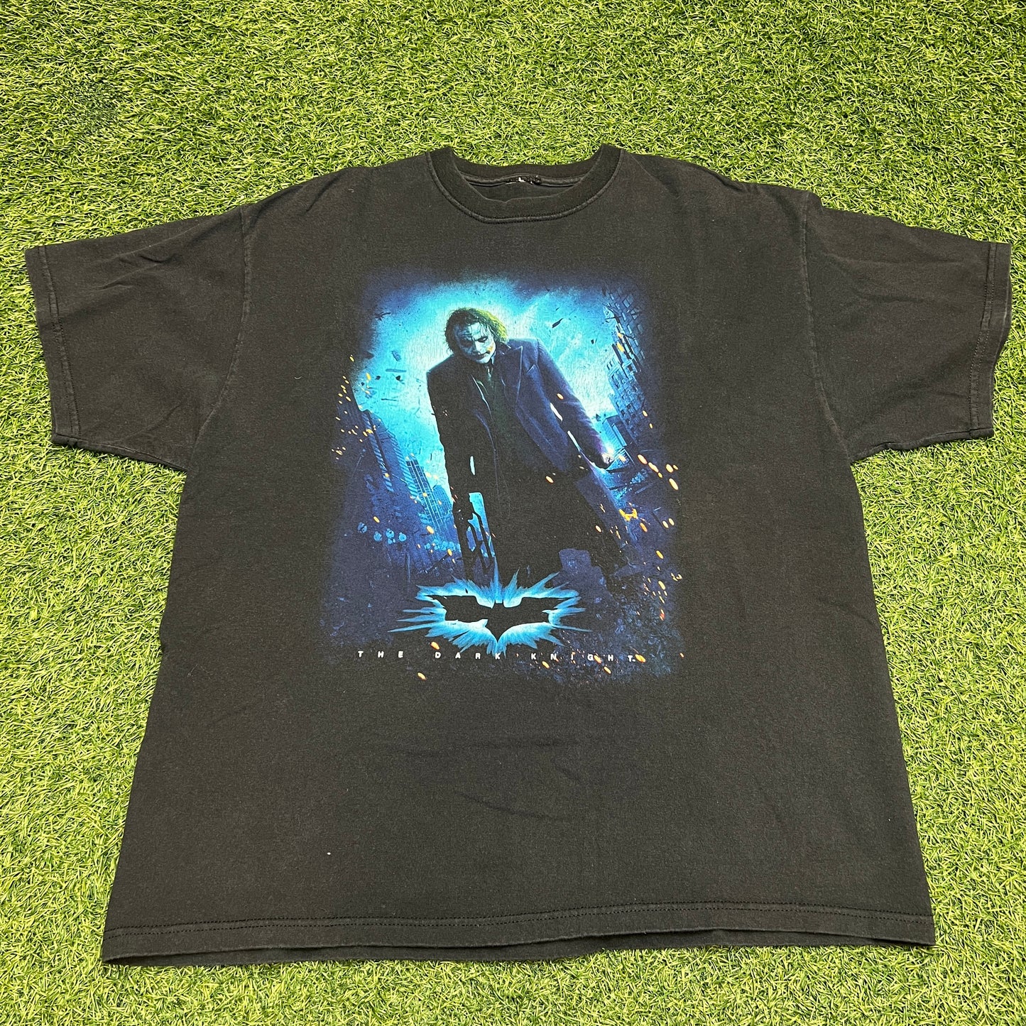 The Dark Knight Joker Black Tee Size XL USED v14928