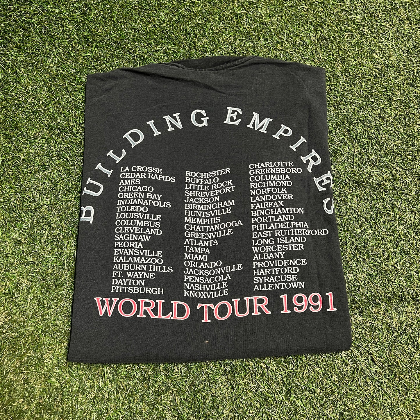 1991 Queensryche Pire Tour Black Tee Size XL USED v15390