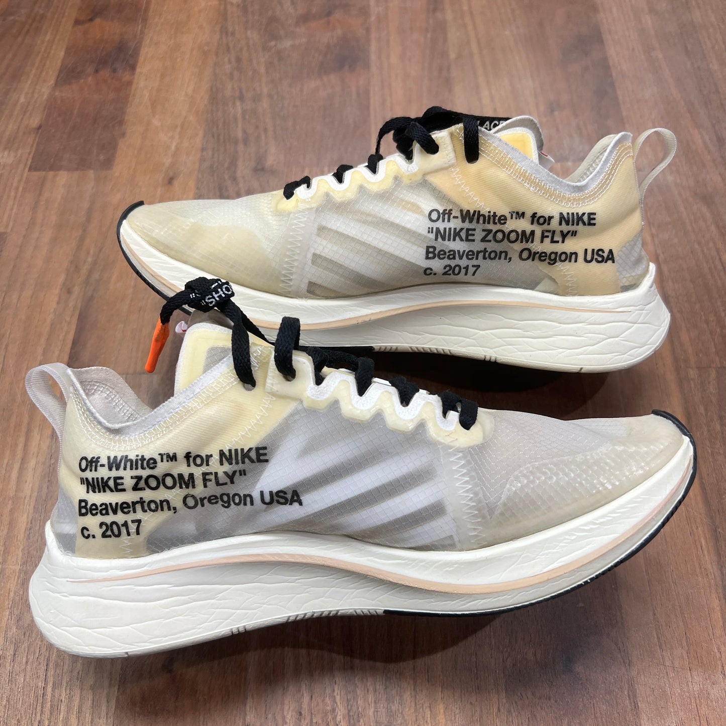 Nike Zoom Fly Off White White Size 6 USED s5000