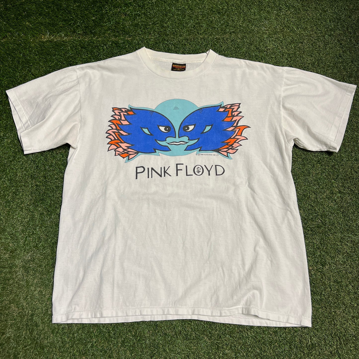 1994 Pink Floyd Metal Heads Division Bell Tour White Tee Size XL USED v15389