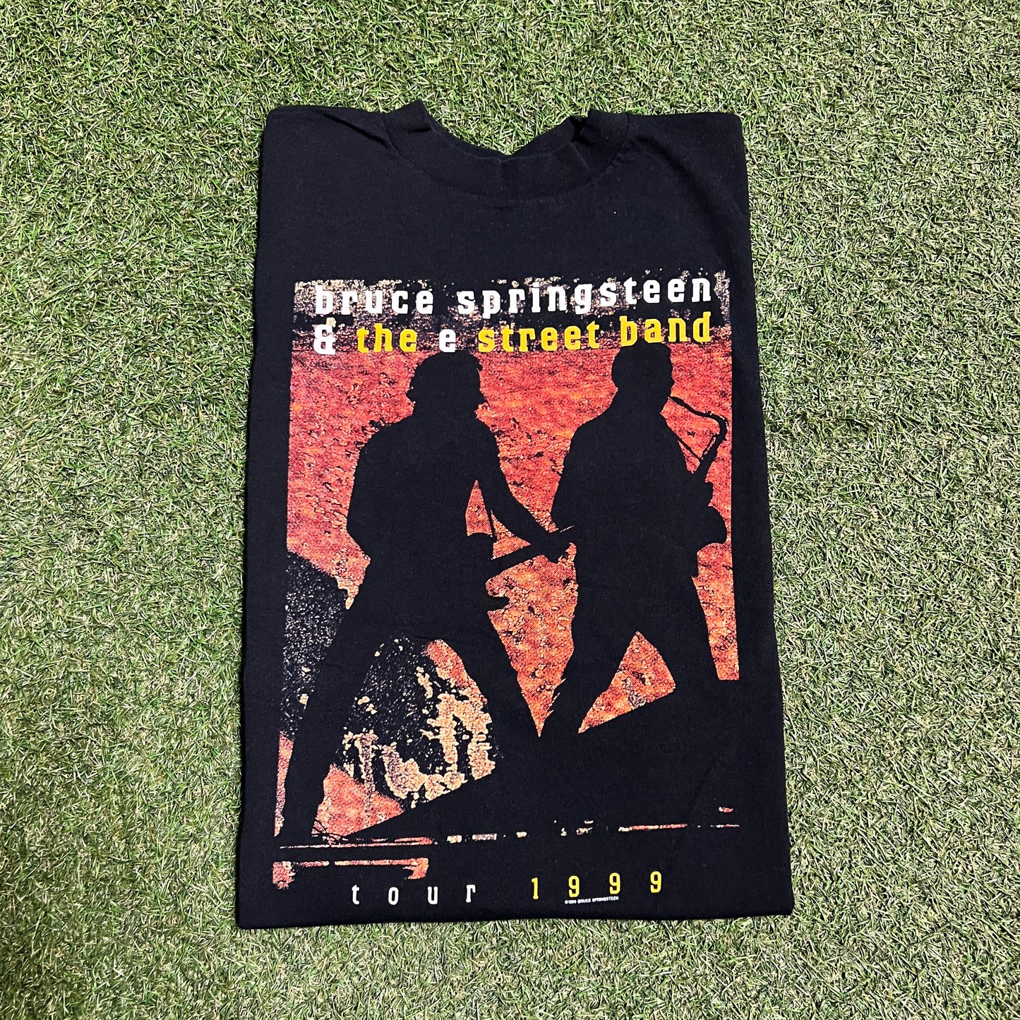 1999 Bruce Springsteen E Street Band Tour Black Tee Size Large USED v15430