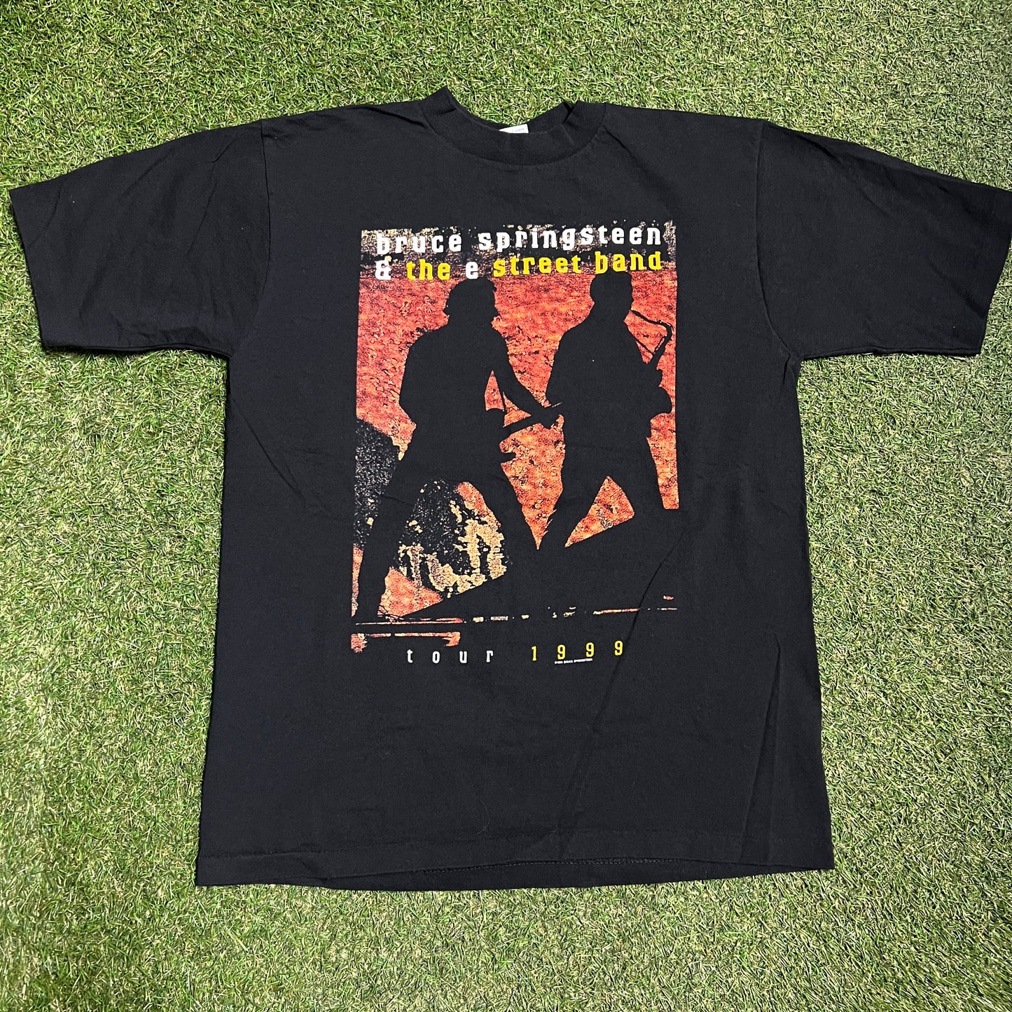 1999 Bruce Springsteen E Street Band Tour Black Tee Size Large USED v15430