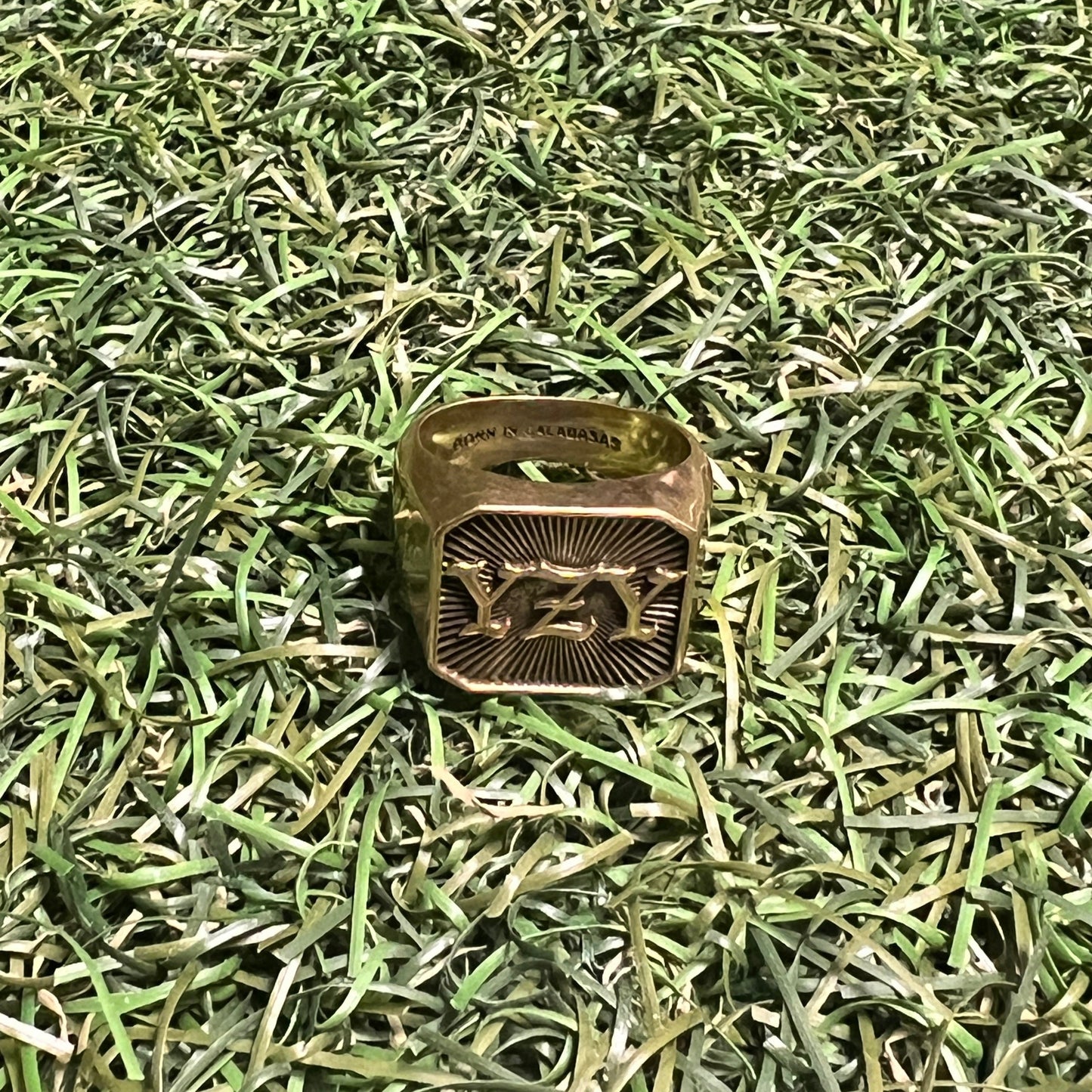 Yeezy Season 2 Merch YZY Gold Ring Size 9 USED x12030