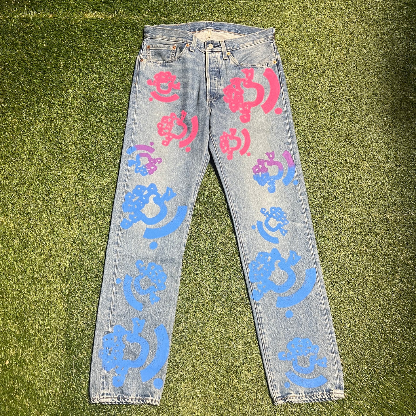 Denim Tears x Levi's 501 Blue Jeans Size 31x32 USED x12048