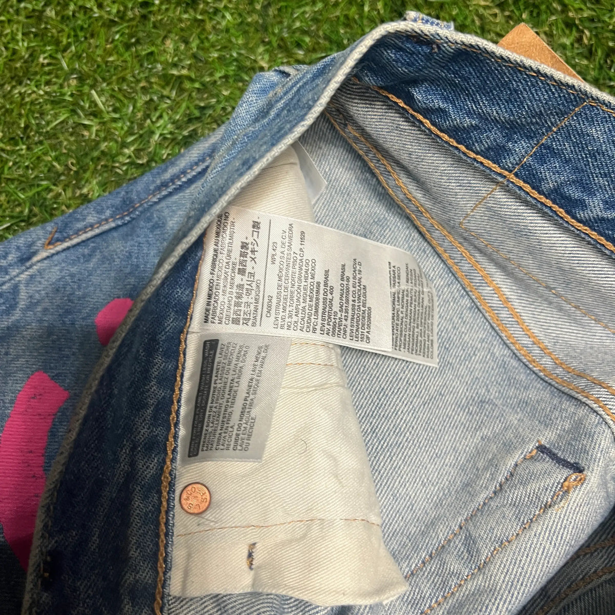 Denim Tears x Levi's 501 Blue Jeans Size 31x32 USED x12048
