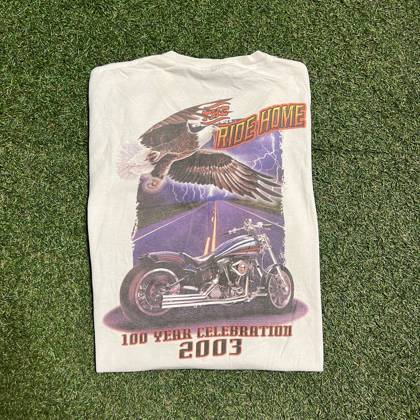 2003 Harley Davidson "Show Your Colors" White Tee Size XL USED v15493