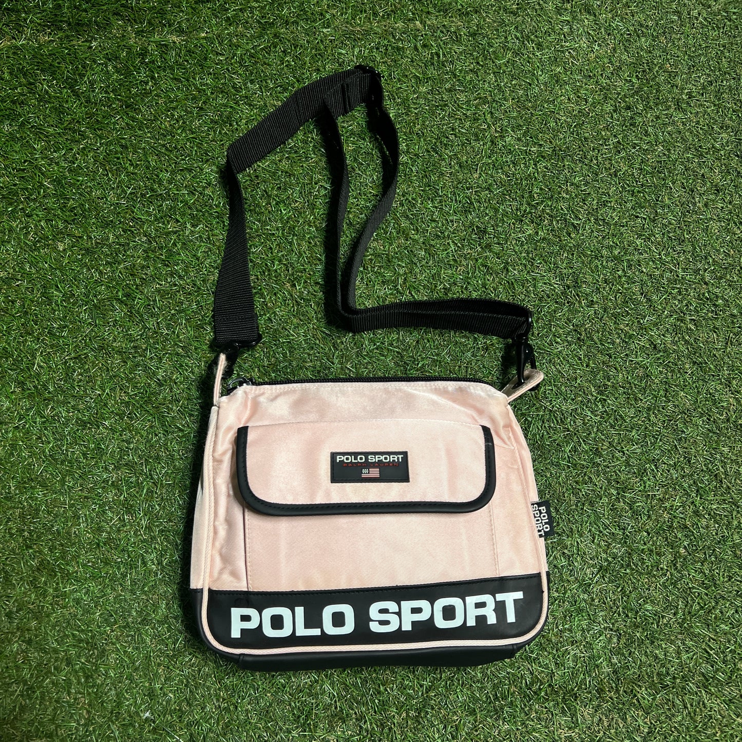 1990s Polo Sport Ralph Lauren Pink Side Bag Size OS USED v15482