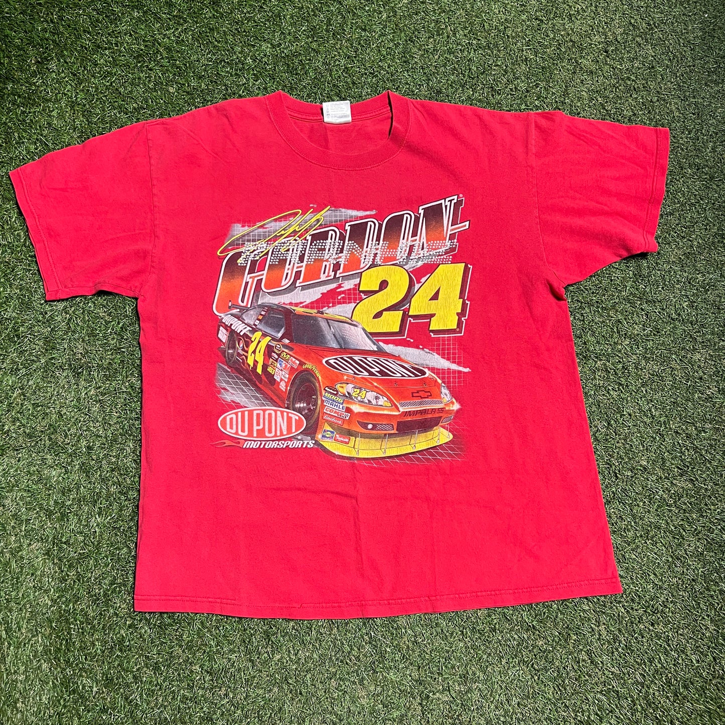 2000s Jeff Gordan Du Pont Red Tee Size XL USED v15486