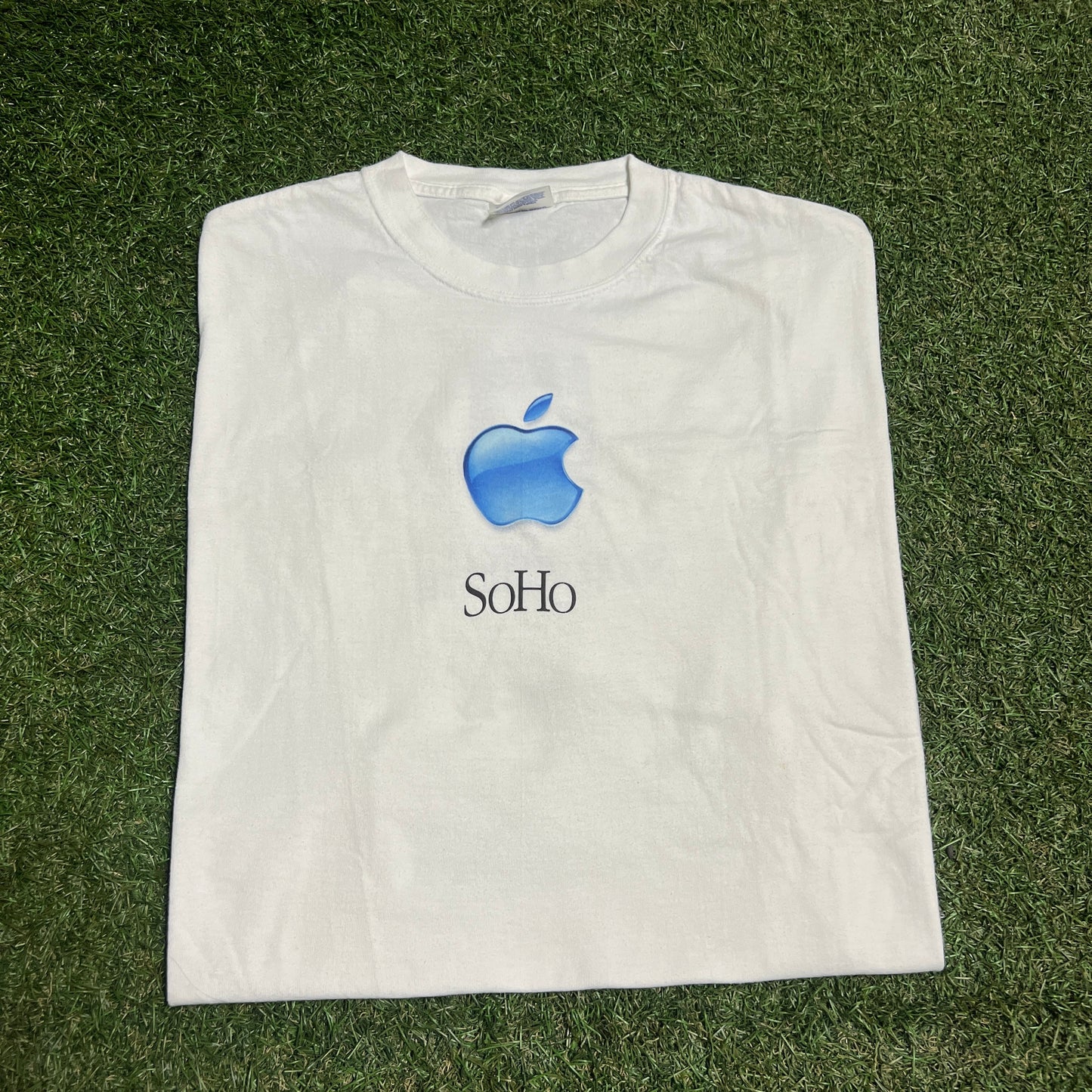 2002 Apple Soho White Shop Tee Size XL USED v15514