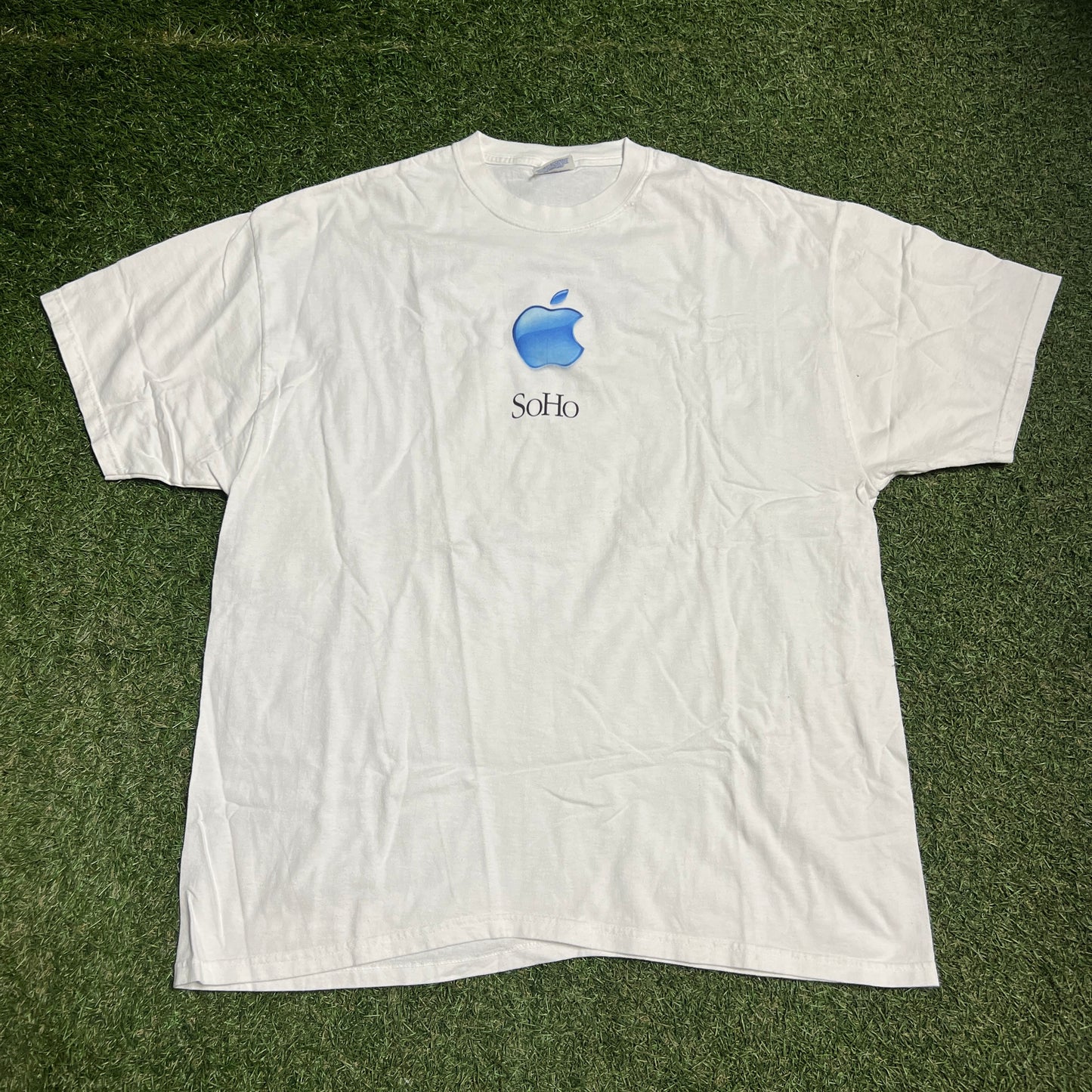 2002 Apple Soho White Shop Tee Size XL USED v15514