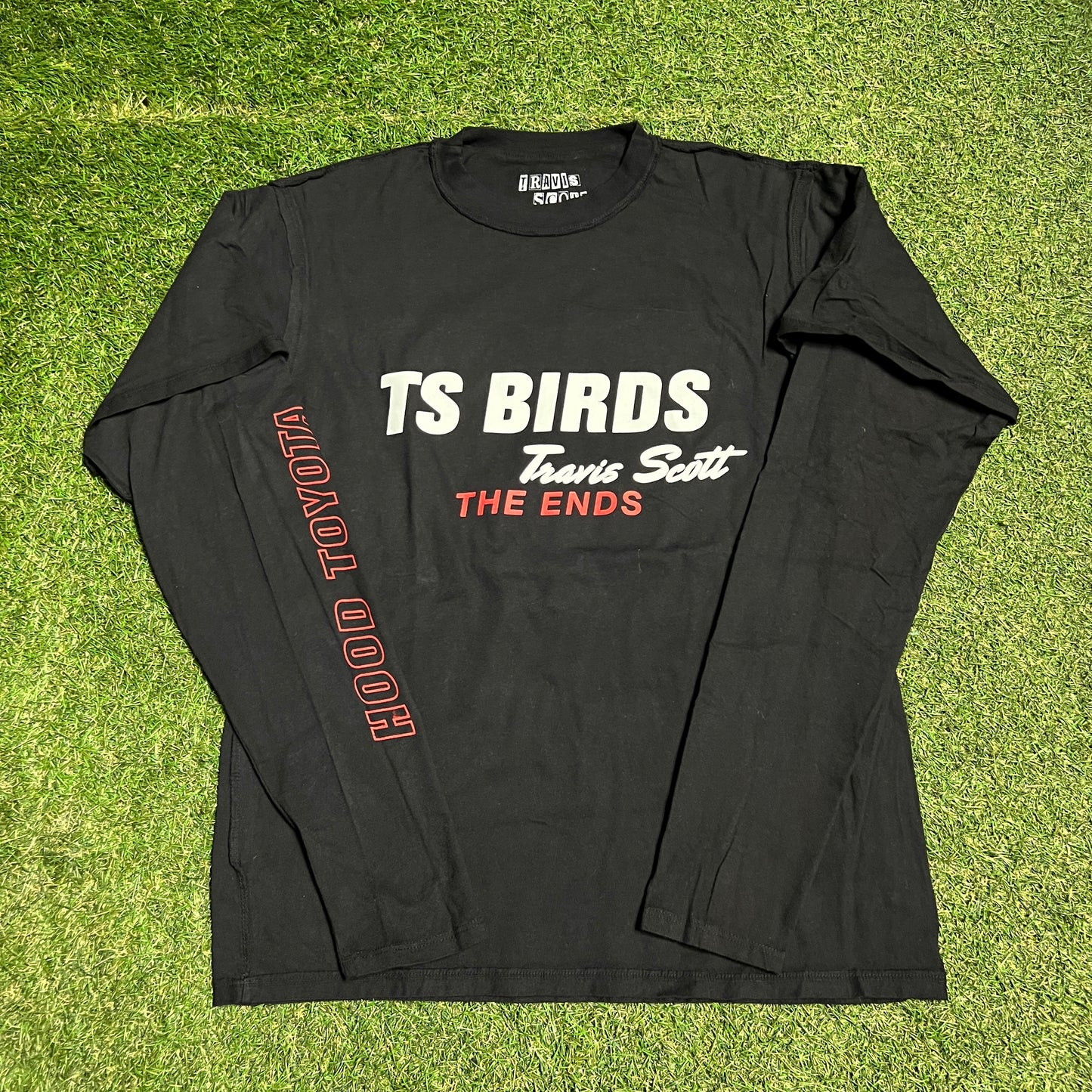2016 Travis Scott TS Birds The Ends Black Longsleeve Size Small USED x12994
