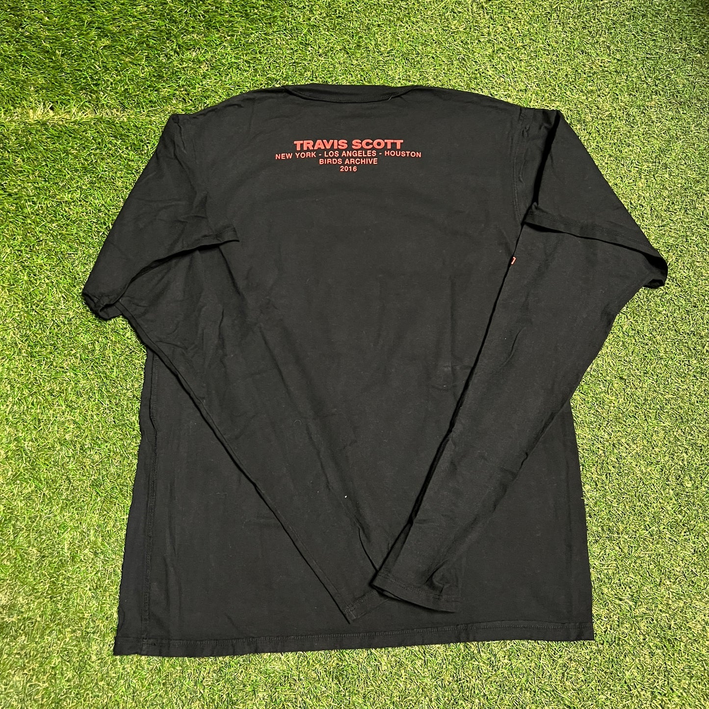2016 Travis Scott TS Birds The Ends Black Longsleeve Size Small USED x12994
