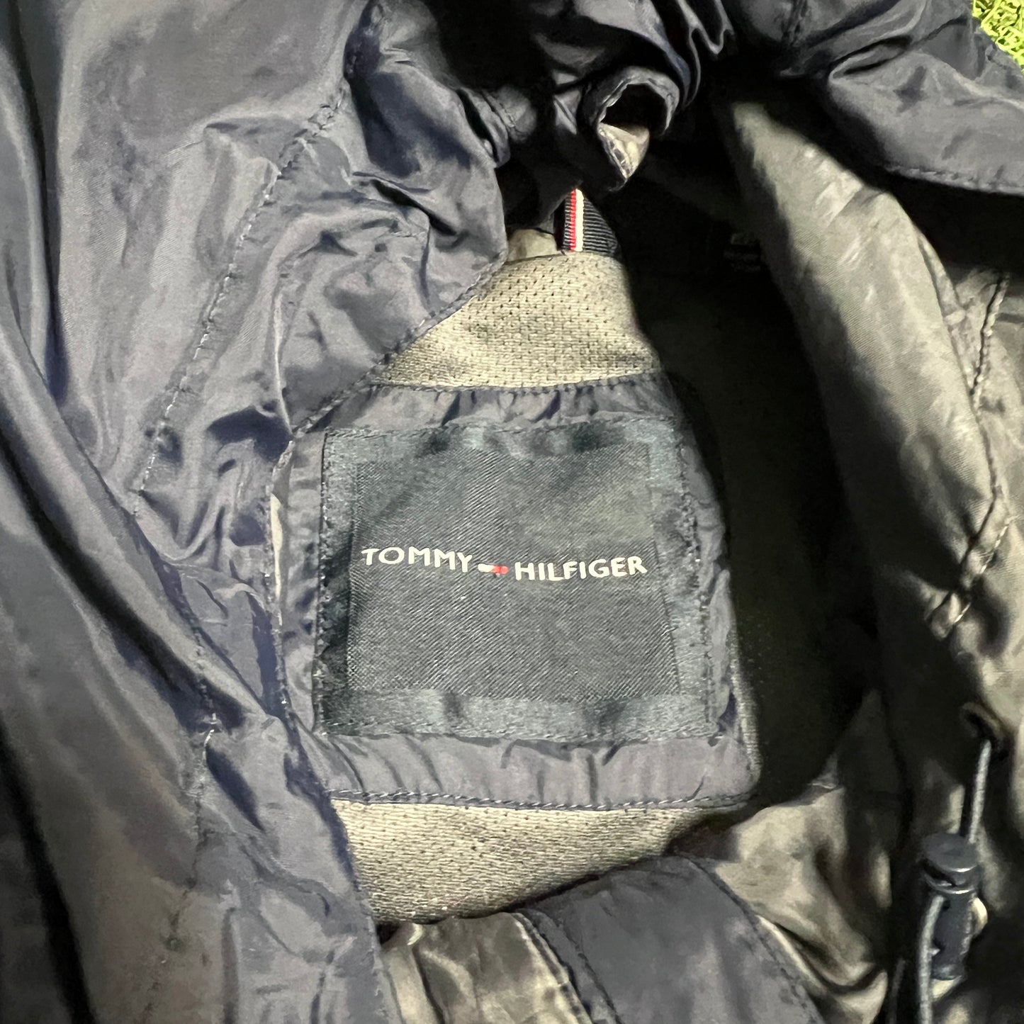Tommy hilfiger navy blue zip up windbreaker Size XXL USED v14451