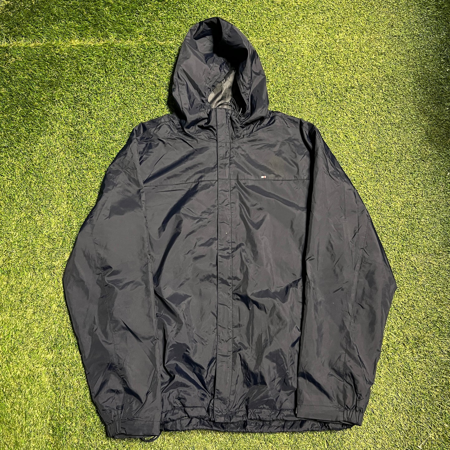Tommy hilfiger navy blue zip up windbreaker Size XXL USED v14451