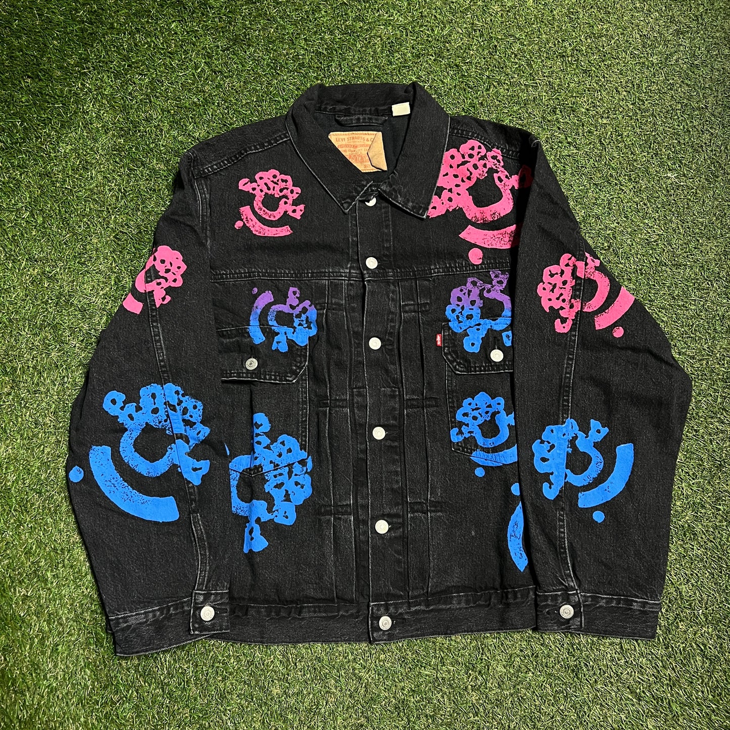 Denim Tears Levis Bstroy Black Jean Jacket Size XXL NEW x12133