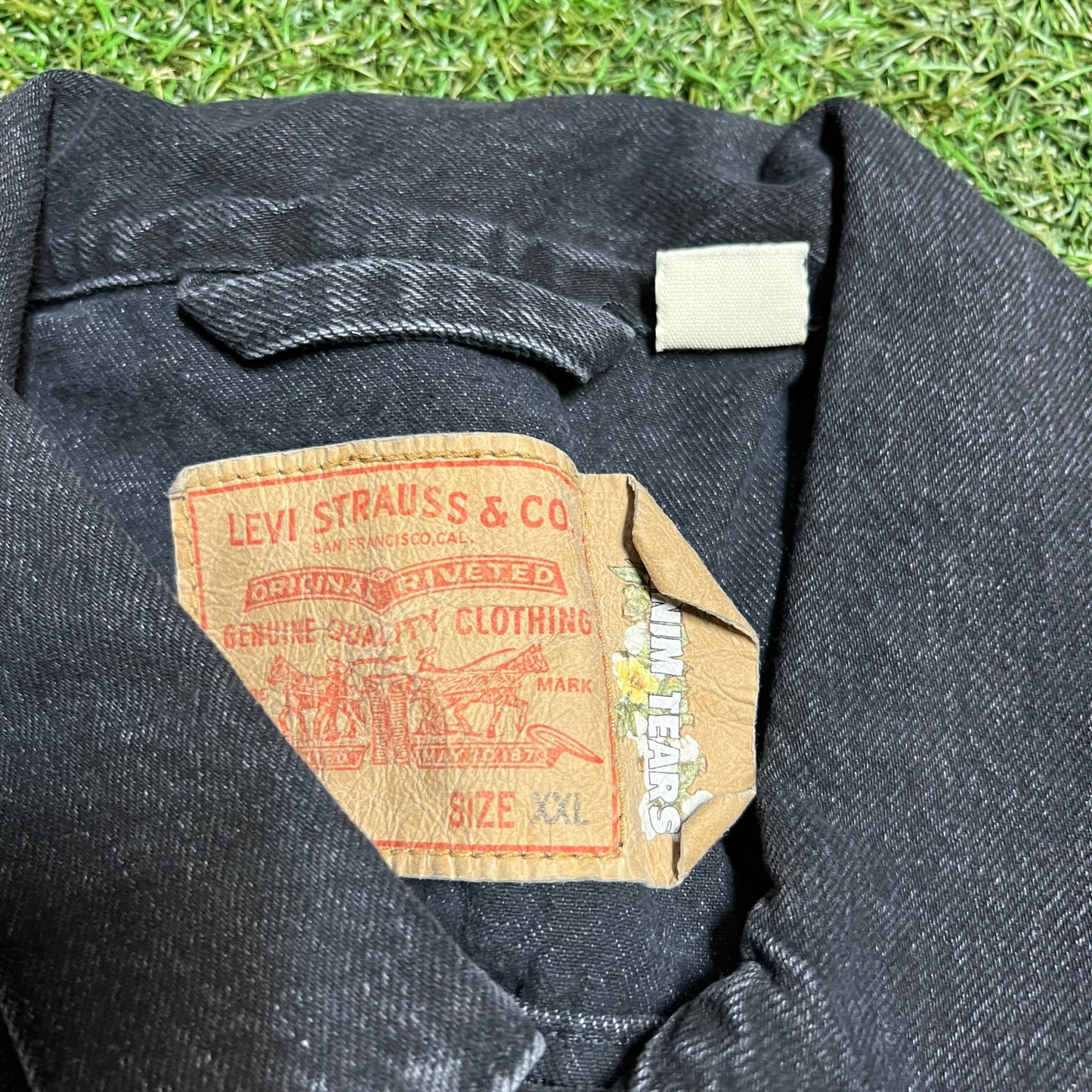 Denim Tears Levis Bstroy Black Jean Jacket Size XXL NEW x12133