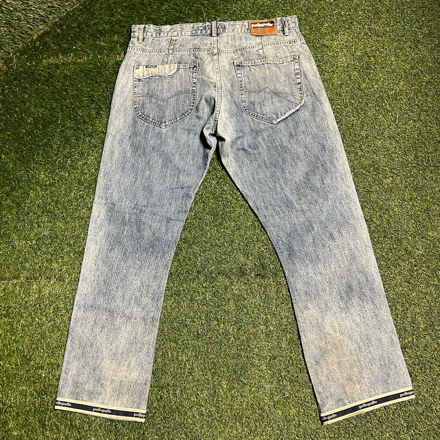 Y2K Pelle Pelle Light Wash Jeans Size 38x34 USED v15579