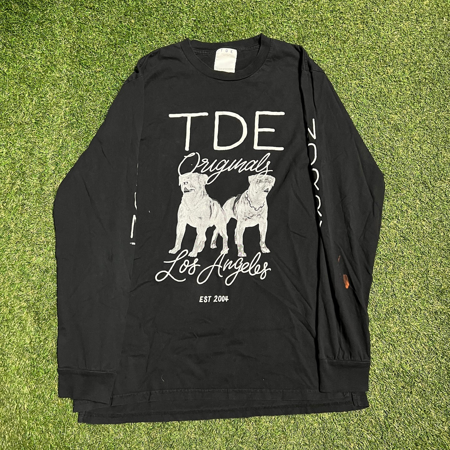 TDE "Bulldogs" Black Longsleeve Tee Size XL USED v15595