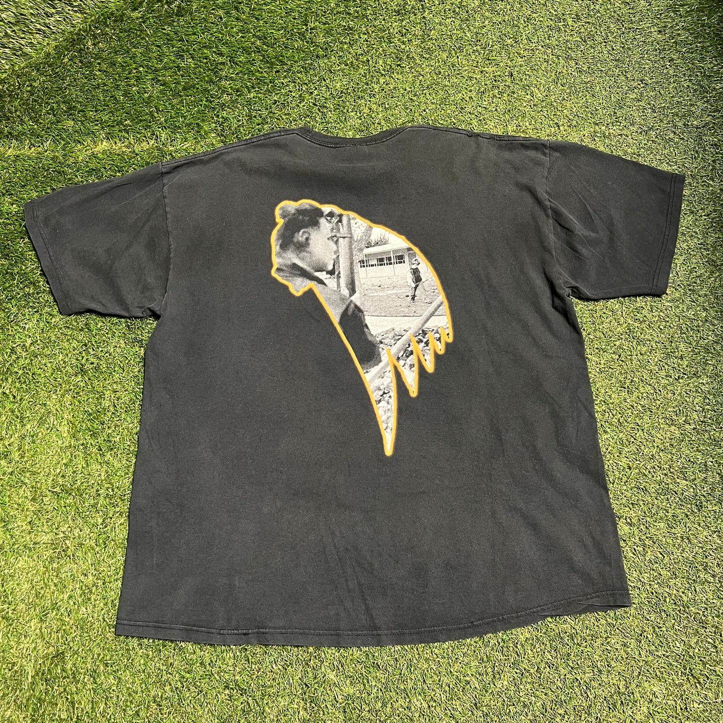 2001 Halloween Jason With Knife Black Tee Size XL USED v11181