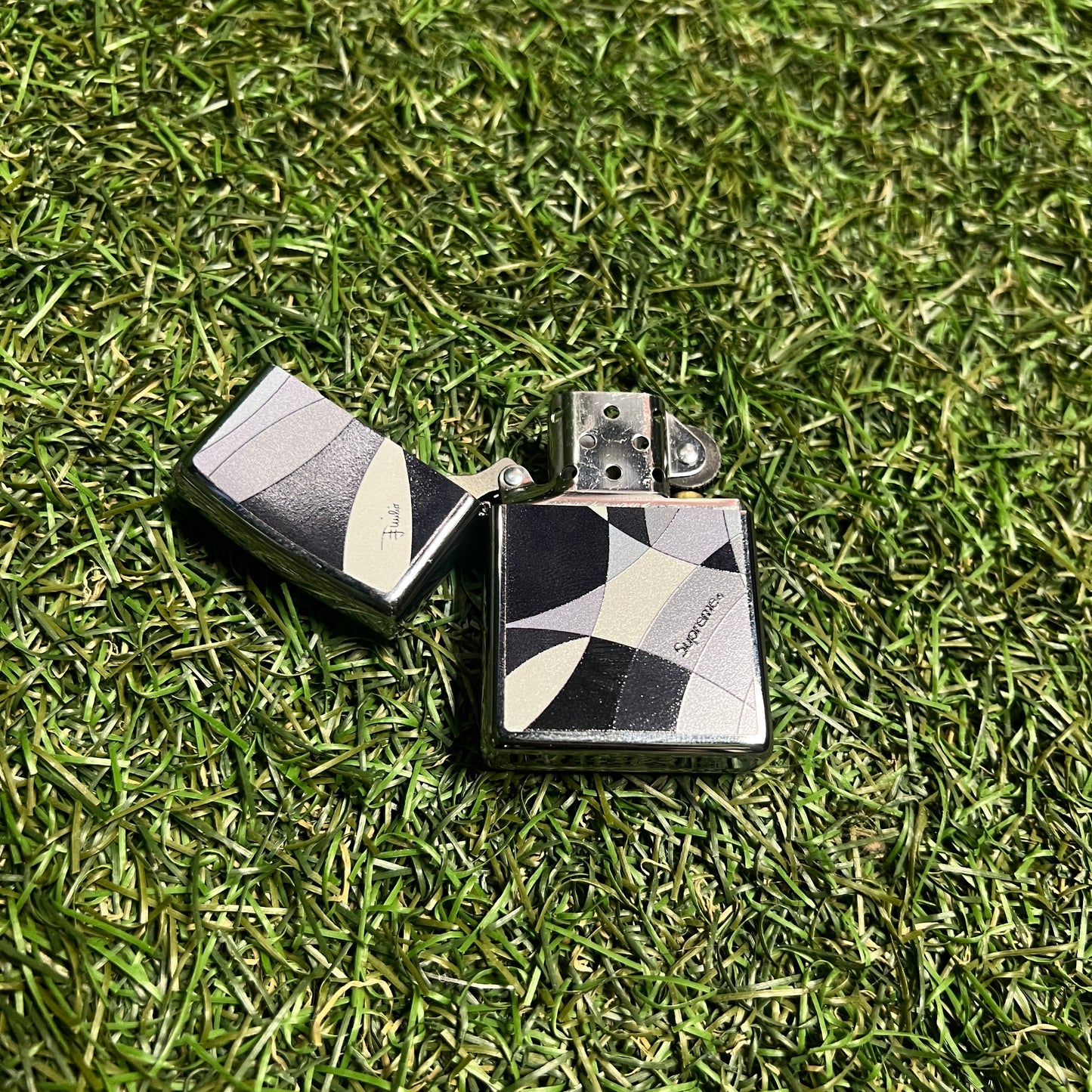 Supreme Emilio Pucci Black Zippo NEW x12159