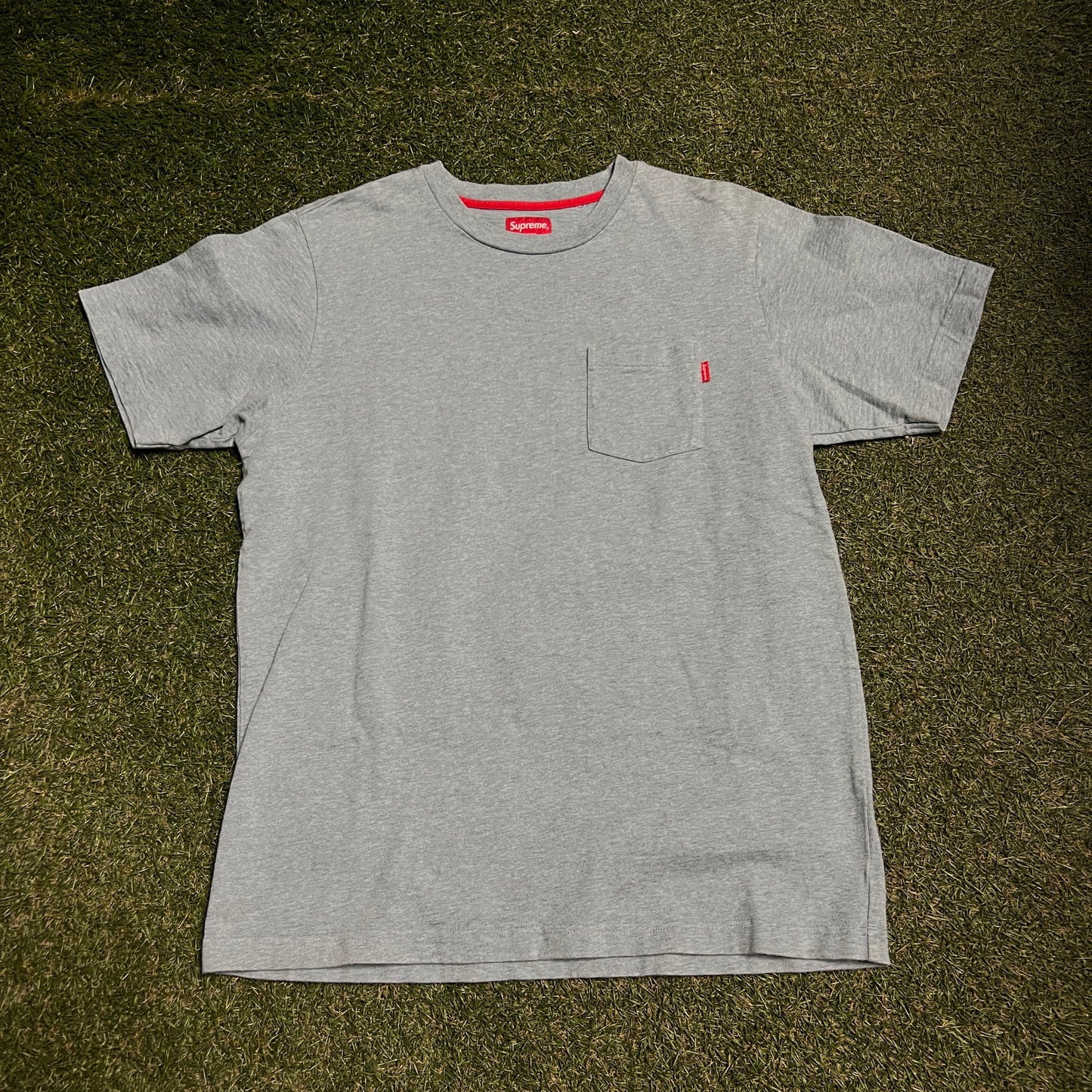Supreme FW18 SS pocket tee Blue Size Medium Used x12149
