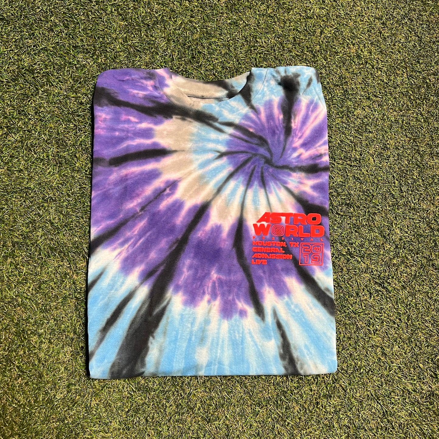 Travis Scott Astroworld Houston Tie Dye Tee Size XL NEW x13045