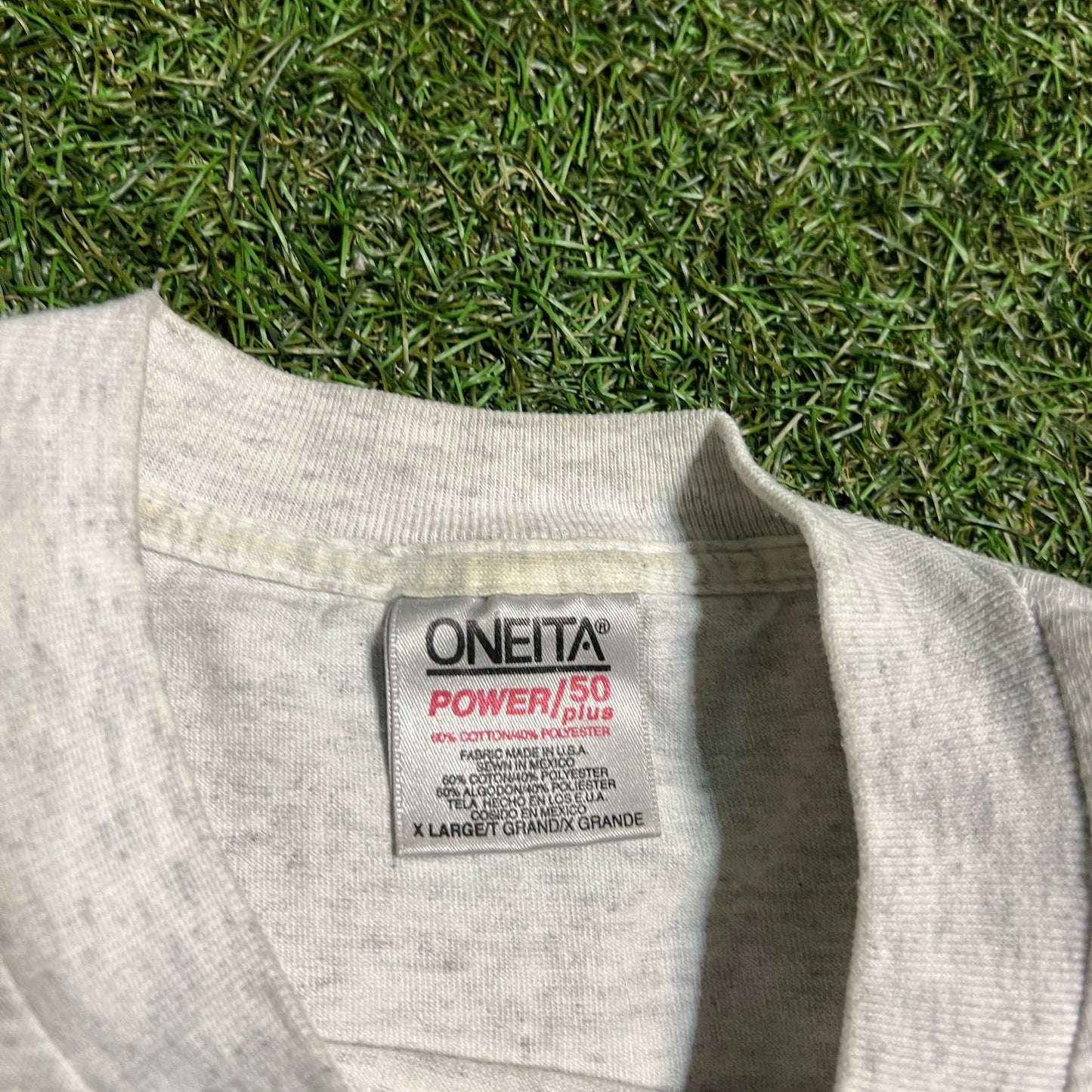 1990s Dolphin Tricks Tee Grey Size XL USED v14571