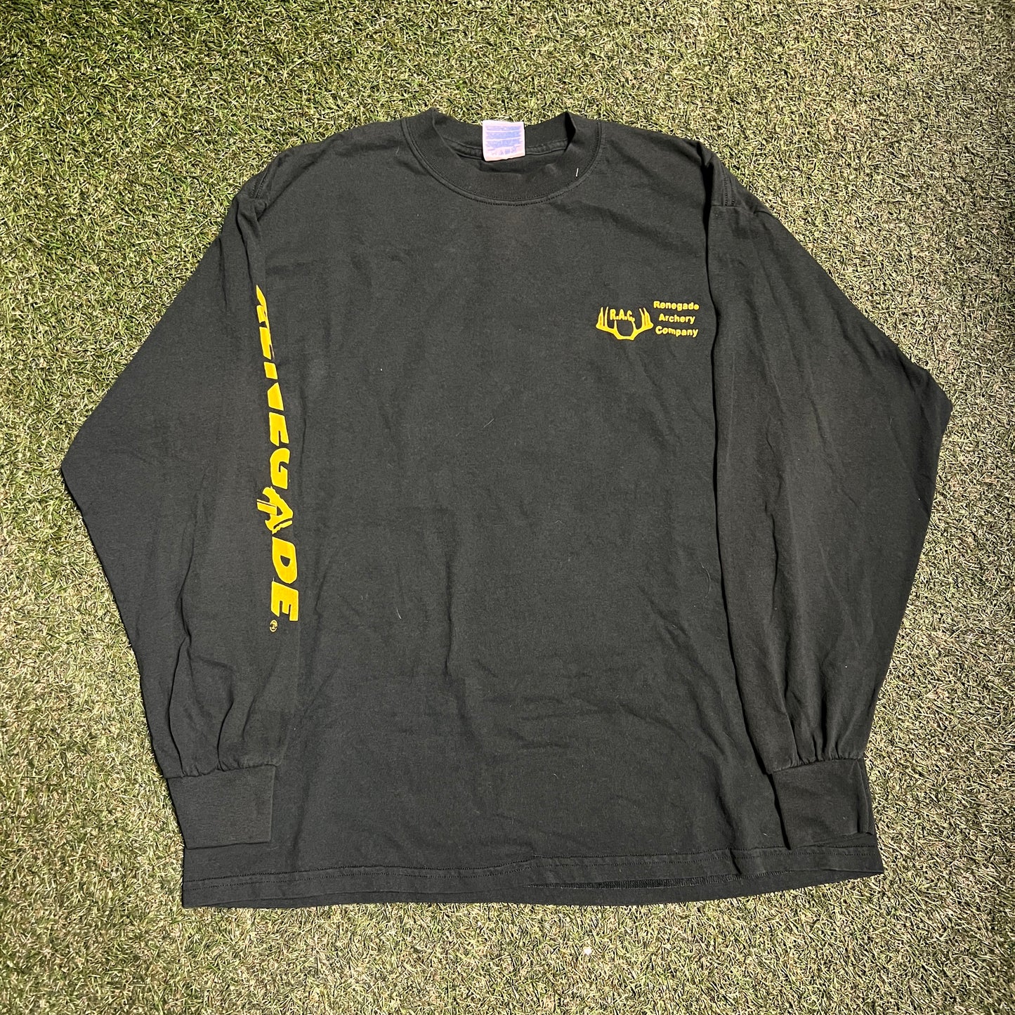 Y2K Renegade Archery Longsleeve Tee Green Size XL USED v14558