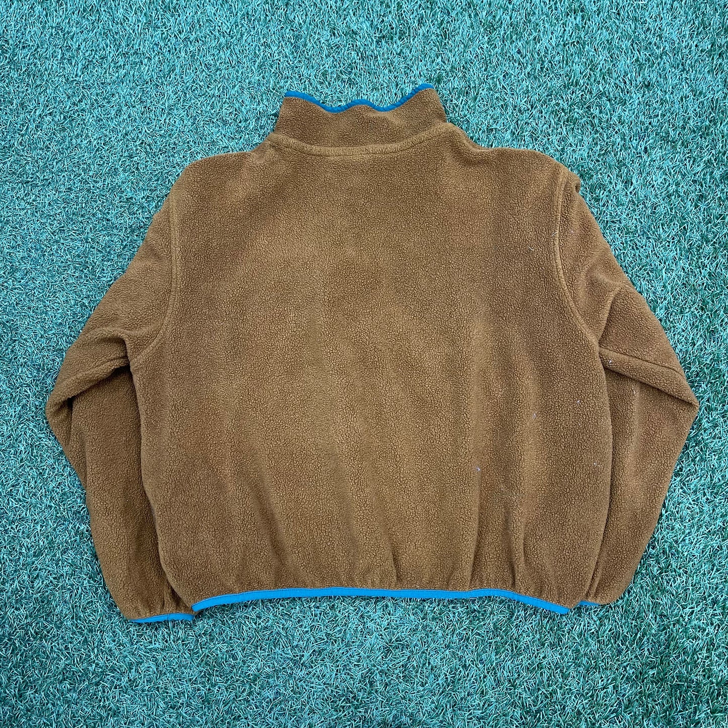 1990s EMS Half Zip Fleece Brown Size Large V14634