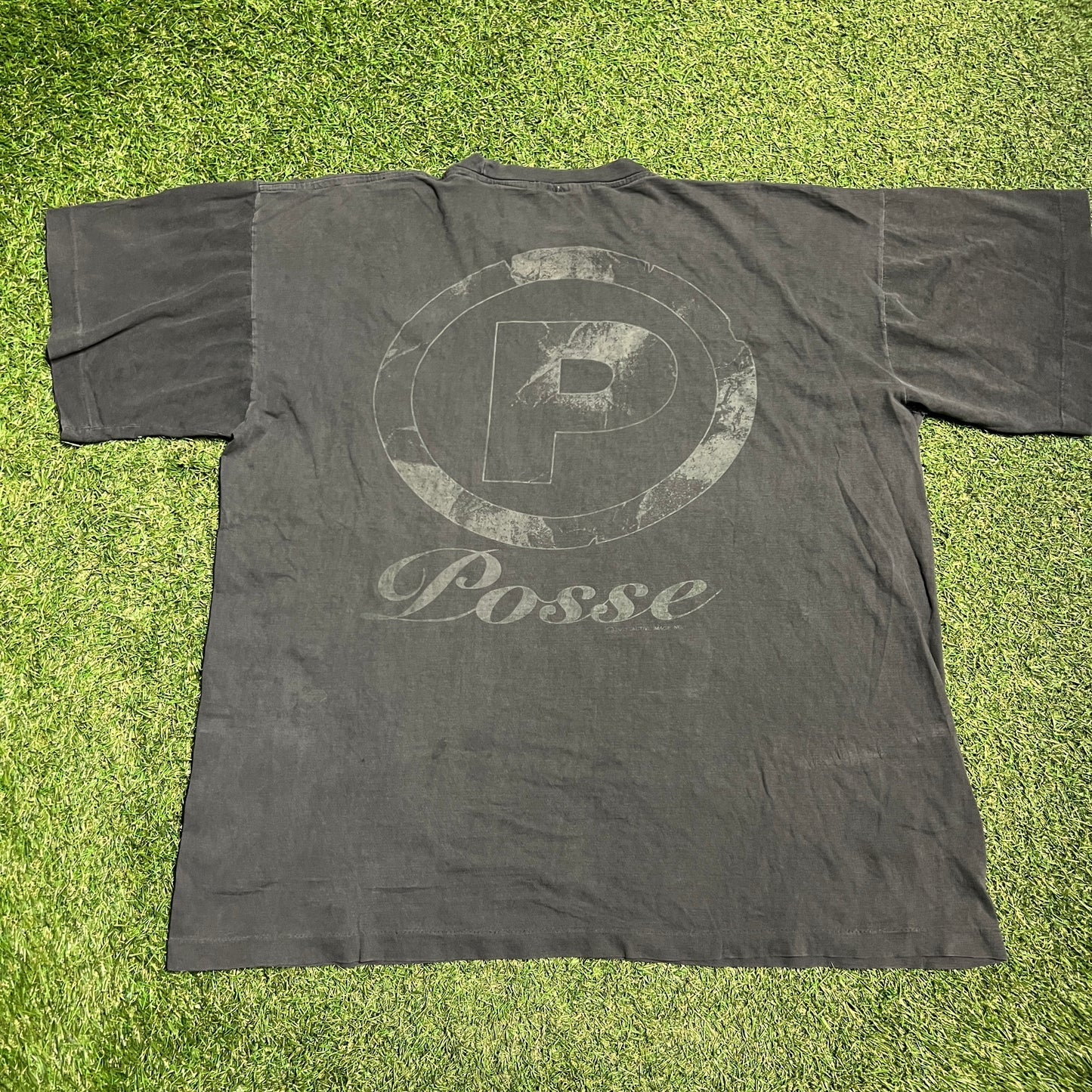 1993 Posse Black "P" Movie Promo Tee Size XXL USED v15626
