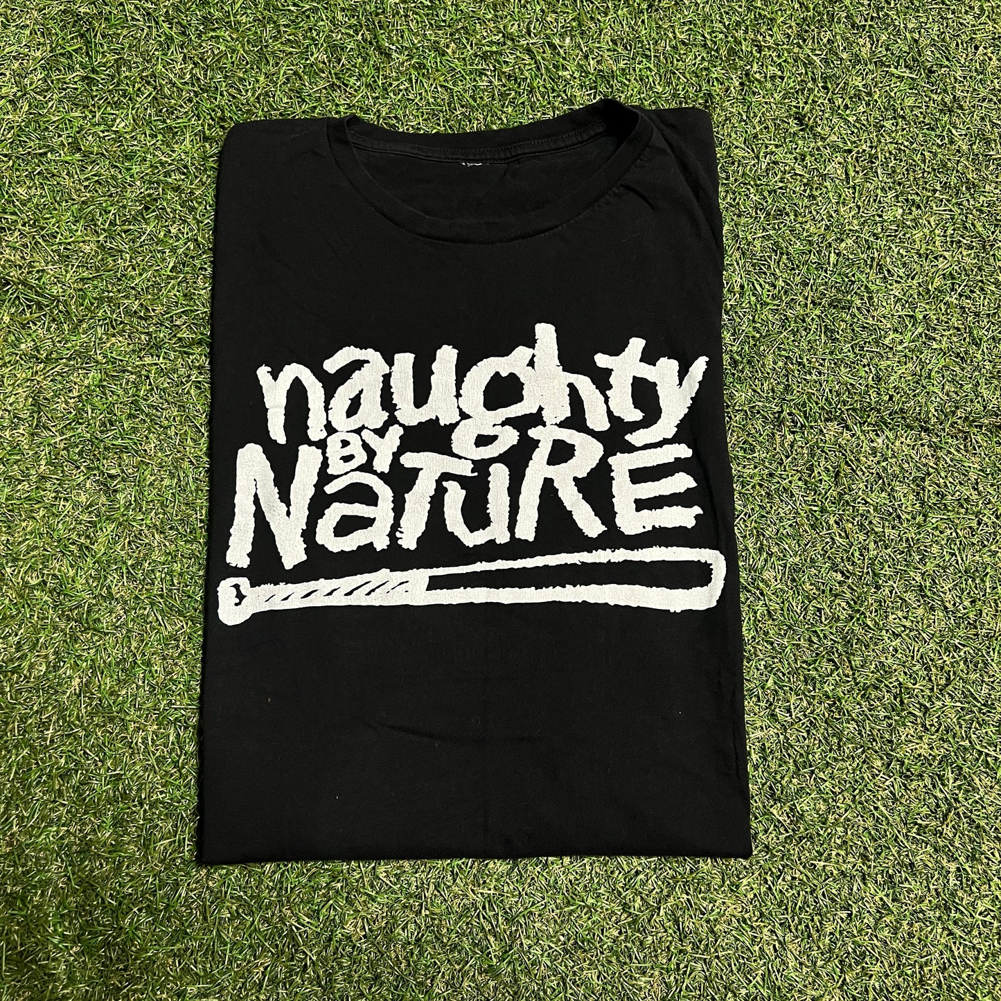 Naughty by Nature 25th Anniversary Black Tee Size Medium USED v15622