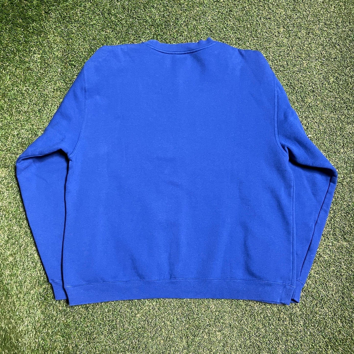 NY Giants "Poperty of" NFL Tag Blue Crewneck Size Large USED v15660